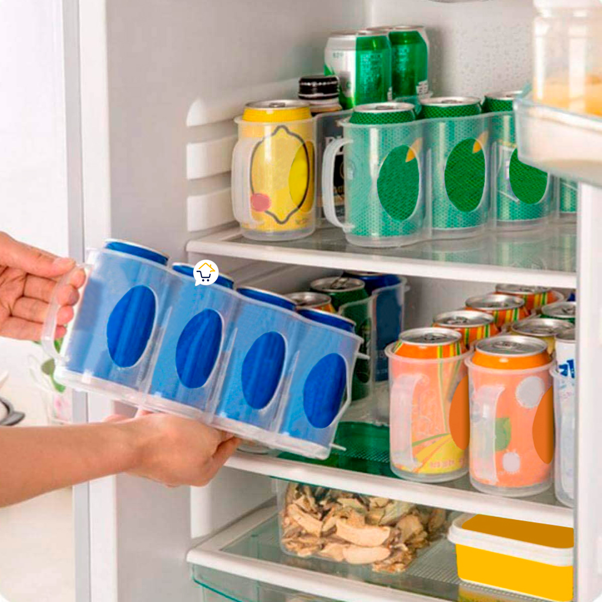 Organizador De Latas Gaseosa Cerveza Ahorra Espacio Refrigerador ORLA01